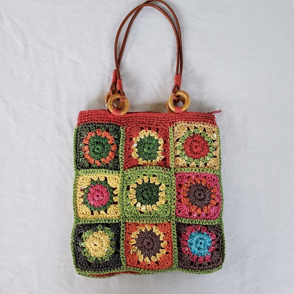 Cappelli Straworld Granny Squares Bag